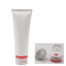 Atacado personalizado impressão tubo de plástico de cosméticos com tampa flip top